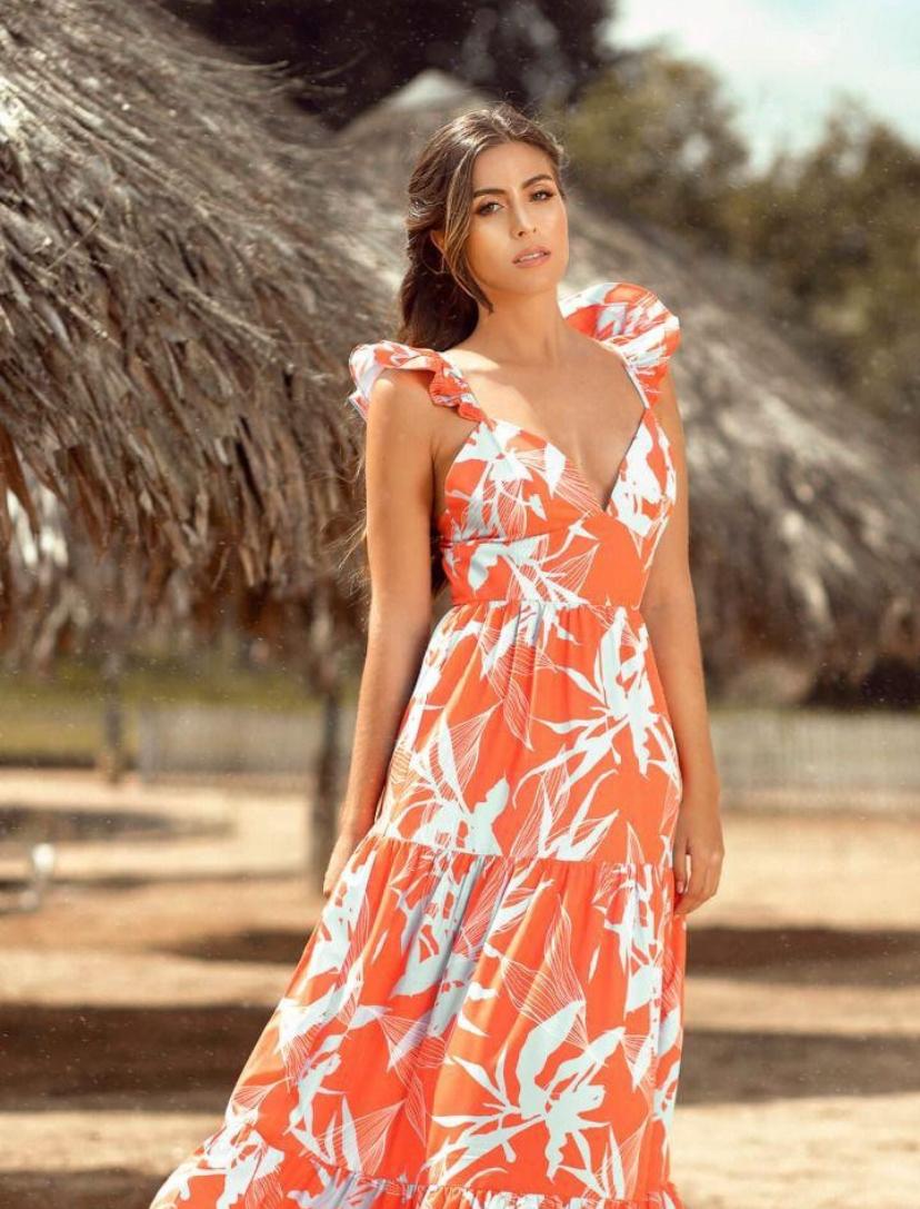 VESTIDO NARANJA ROSA