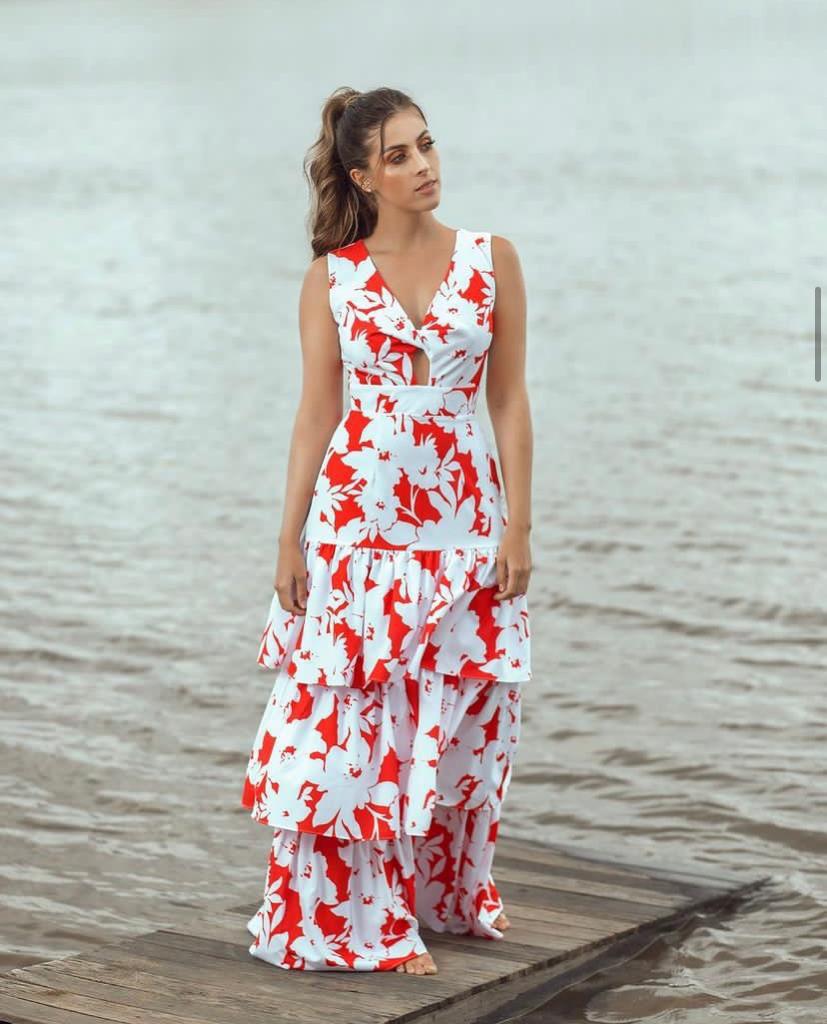 Vestido Largo de Flores