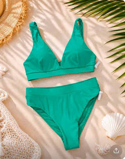 Top Halter verde