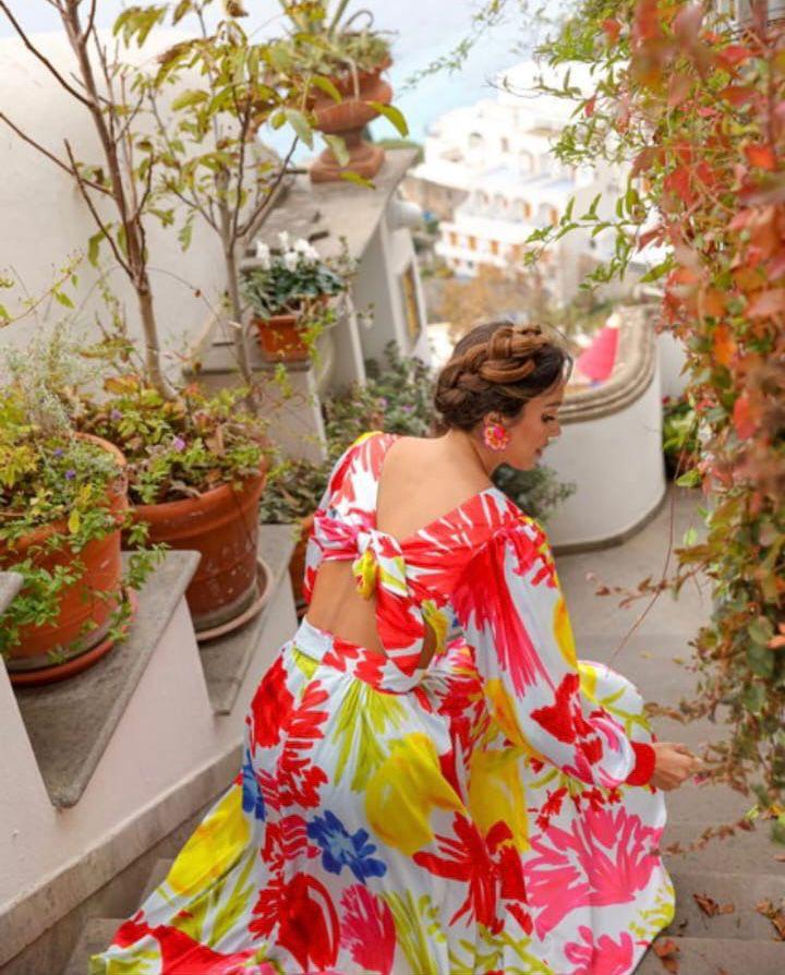 Vestido Positano Manga Larga Con amarre en espalda
