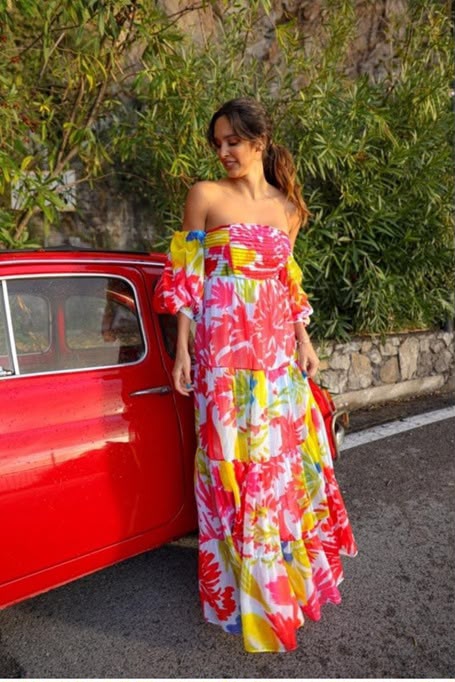 VESTIDO POSITANO ESTRAPLESS