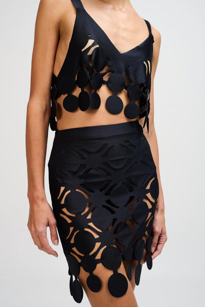 Falda Corte Aris Skirt Black
